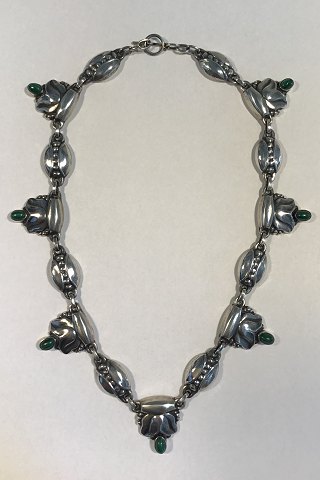 Georg Jensen Sterling Silver Necklace No 3 Malachite