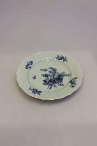 Antique Royal Copenhagen Blue Fluted Curved Cake plate from 1780-1800