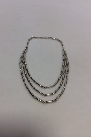 Georg Jensen Sterling Silver Necklace  No 40 (3 rows)