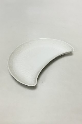 Royal Copenhagen White Fan Cresent shaped Plate No. 11551