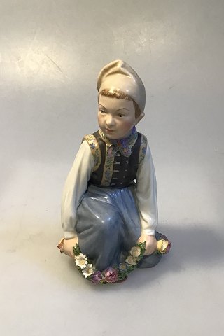 Royal Copenhagen overglaze Figurine Amager Boy No. 12414