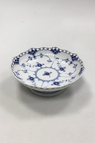 Royal Copenhagen Blue Fluted Full Lace Bowl on Foot No 1023