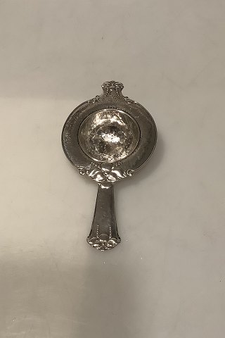 Danish Silver Tea Strainer with Flower motif