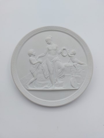 Royal Copenhagen bisquit plate "Childhood and Spring" 20th. century (no. 116)