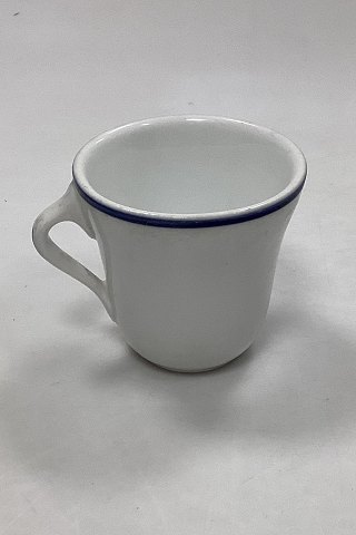 Royal Copenhagen White Institution Porcelain Mug with Blue Rim