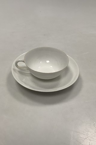 Bing and Grondahl Art Nouveau White Coffee Cup and saucer