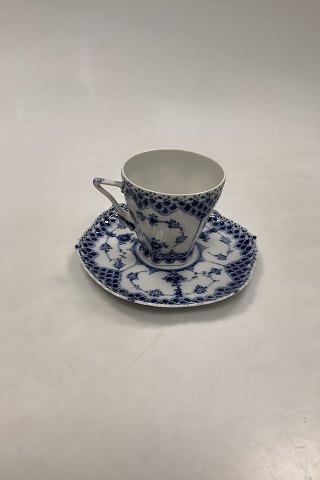 Royal Copenhagen Blue Fluted Full Lace Coffee Cup No 1036