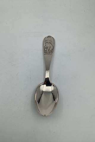 Child Spoon with kitten Mis in Danish Silver