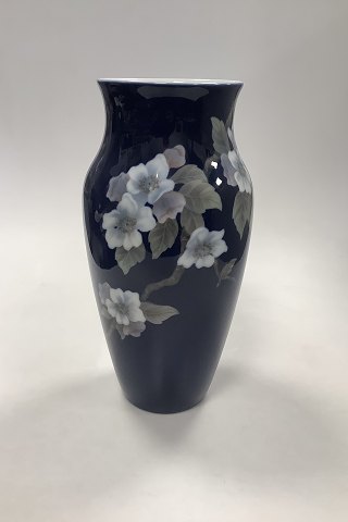 Royal Copenhagen Art Nouveau Vase in Blue with Flowers No 279 / 137
