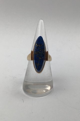 Hans Hansen 14K Gold Ring Lapis Lazuli