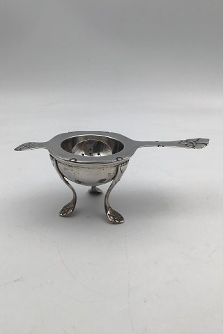 Cohr Silver Fransk Lilje (French Lily) Tea strainer and stand