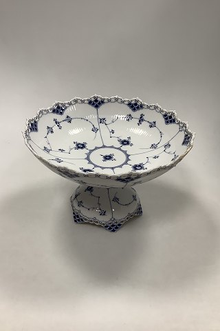 Royal Copenhagen Blue Fluted Full Lace Cake Bowl on foot No 1022