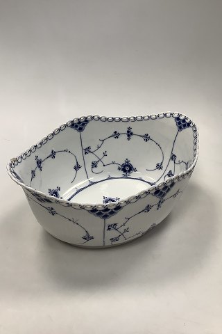 Royal Copenhagen Blue Fluted Full Lace Oval Bowl No 1102