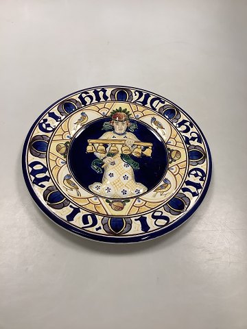 Aluminia Large Christmas Plate from 1918 Weihnachten