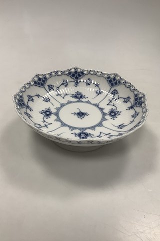 Royal Copenhagen Blue fluted Full Lace Footed Bowl No. 1023