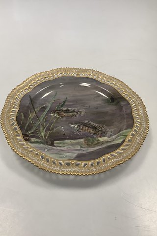 Royal Copenhagen Private Painted Flora Danica Fish Plate No 3554