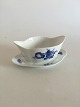 Royal Copenhagen Blue Flower Braided Sauce Boat with attached underplate No 8159