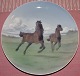 Bing & Grondahl Unique Wall Plates with Horses by Knud Max Møller