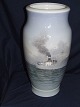 Royal Copenhagen Unique vase with ship by Theodor Kjolner from 1945