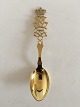 Anton Michelsen Commemorative Spoon In Gilded Sterling Silver from 1940