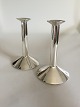 A pair of Hans Hansen Sterling Silver Candlestick designed by Karl Gustav Hansen 
No 511