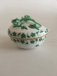 Herend Hungarian Chinese Bouquet / Grandida Tupini Roma Green Sugar Bowl