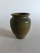 Royal Copenhagen early stoneware vase with Olive Glaze