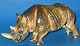 Arne Ingdam Large Rhinoceros Figurine 33cm
