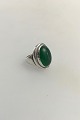 Georg Jensen Sterling Silver Ring No 46A with Green Agate