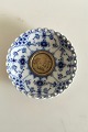 Royal Copenhagen Blue Fluted Full Lace Ashtray / Plate with Silver Coin No 
1/1009