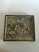 Royal Copenhagen Stoneware Relief with Pan/faun and Goat by Knud Kyhn No 21676
