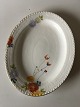 Royal Copenhagen No 93 White Half Laced w. Flowers and Gold Oval Serving Dish 41 
cm