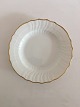 Royal Copenhagen White Curved with Gold Band Dinner Plate No 387/1621