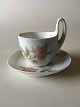 Royal Copenhagen Art Nouveau Small High Handled Cup and Saucer. No. 689/4