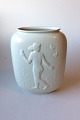 Royal Copenhagen Blanc de Chine vase with naked Young man and woman no. 4117