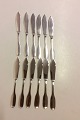 Set of 12 Evald Nielsen silver fish knives No 19