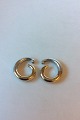 Georg Jensen Earring in sterling silver and 14K gold No A33