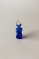 Miniature Holmegaard / Kastrup Glassworks Little Kluk Kluk Decanter in Blue 
Glass with Clear Bottle Lid