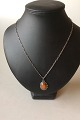 Georg Jensen Sterling Silver Pendant with amber