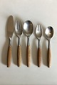 Fjord IHQ Quistgaard Steel and Teak Flatware Set for 12 People. 60 Pieces