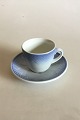 Bing & Grondahl Blue Tone - Seashell Hotel with logo Coffee Cup and Saucer No 
1022