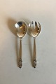 Georg Jensen Sterling Silver Serving Set Acorn Consisting of a Serving Spoon No 
115 and a Serving Fork No 116