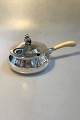 Evald Nielsen Lidded Casserole of Silver with handle of Ivory