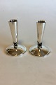 Evald Nielsen Sterling Silver A Pair of Candleholders
