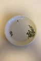 Royal Copenhagen Green Flower Curved Round Dish No 1691