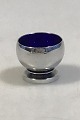 Georg Jensen Sterling Silver Pyramid Egg cup  with blue enamel No 585