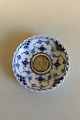 Royal Copenhagen Blue Fluted Full Lace Candle Drip Cup with 2-Crown coin with 
Christian IX and Queen Louise, 1892. No 1009