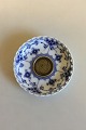 Royal Copenhagen Blue Fluted Full Lace Candle Drip Cup with 2-Crown coin with 
the Norwegian King Haakon VII, 1908. No 1009