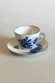 Royal Copenhagen Blue Flower with Gold Coffee Cup and Saucer No 1870