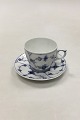 Royal Copenhagen Blue Fluted Plain Mocca Cup and Saucer No 298